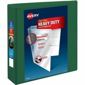 Avery  View Binder, Hvy-dty, EZD Ring, 2" Cap, 6/CT, Green