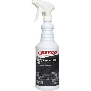 Betco Corporation  Cleaner/Sanitizer/Deodorizer, RTU, Sanibet, 32oz, Yellow