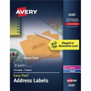 Avery  Address Labels,Easy Peel,Perm,1"x2-5/8",1050/CT,Glossy WE