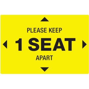 Avery Decals,"Please Keep 1 Seat Apart",f/Chair,4"x6",10/PK,WE
