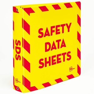 Avery SDS Binder,Poly,w/36"L Chain,1-1/2"/375-Sht Cap,Ltr,YW/RD