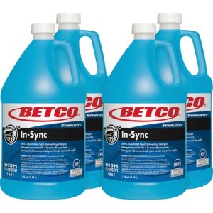 Betco Corporation  Dishwashing Detergent, Manual, Liquid, 1Gal, 4/CT, Blue