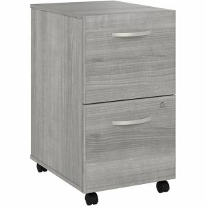 Bush Business Furniture  Pedestal, Mobile, FF, 16"x20"x28", Platinum Gray