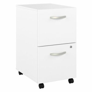 Bush Business Furniture  Pedestal, Mobile, FF, 16"x20"x28", White