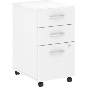 Bush Business Furniture  Pedestal, Mobile, BBF, 16"x20"x28", White
