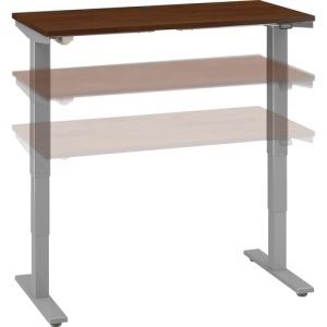 Bush Business Furniture  Desk,Sit-Stand,Hght-Adj,Elec,48"x24"x28"-48",Hansen Cherry