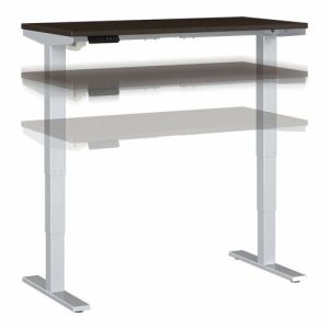 Bush Business Furniture  Desk,Sit-Stand,Hght-Adj,Elec,48"x24"x28"-48",Mocha Cherry