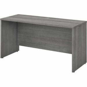 Bush Business Furniture  Desk Shell,Bowfront,59.45"x29.37"x29.84",Platinum Gray