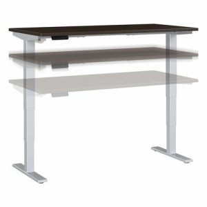 Bush Business Furniture  Desk,Sit-Stand,Hght-Adj,Elec,60"x30"x28"-48",Mocha Cherry