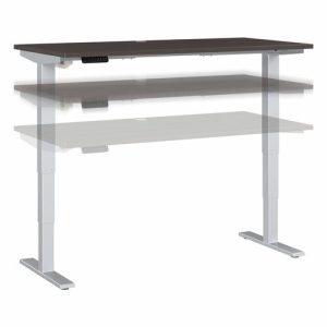Bush Business Furniture  Desk,Sit-Stand,Hght-Adj,Electric,60"x30"x28"-48",Storm Gray