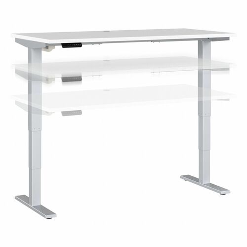 Bush Business Furniture Desk,Sit-Stand,Hght-Adj,Electric,60"x30"x28"-48",WE Spectrum