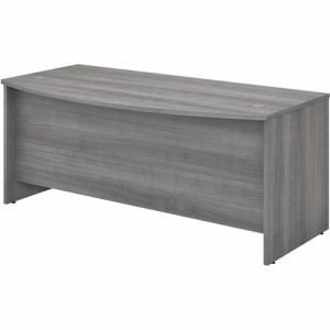 Bush Business Furniture  Desk Shell,Bowfront,71.02"x35.43"x29.84",Platinum Gray