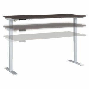 Bush Business Furniture  Desk,Sit-Stand,Hght-Adj,Electric,72"x30"x28"-48",Storm Gray