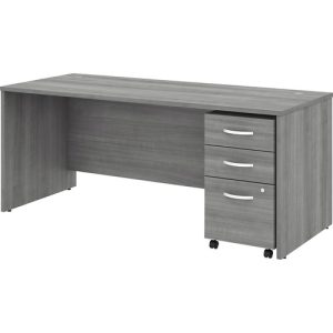 Bush Business Furniture  Desk, w/BBF Ped, 72"x30"x30", Platinum Gray