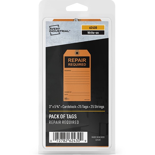 Avery Repair Required Tags,Pre-strung,3"x5-3/4",25/PK,OE
