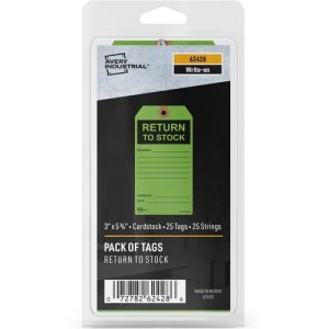 Avery  Return to Stock Tags,Pre-strung,3"x5-3/4",25/PK,GN