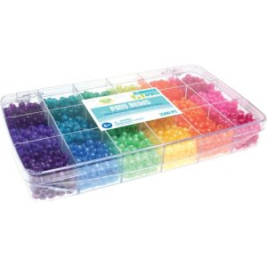 Advantus Corp. Pony Bead Box, 6 Colors, 3 Finishes, 2300 Piece, Assorted