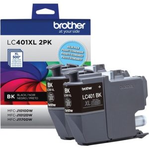 Brother  Ink Cartridge,MFC-J1010DW,500 Pg Yld,2/PK,Black