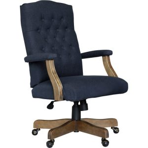 Boss Office Products  Chair, Executive, Midback, 27"x8"x43", Navy