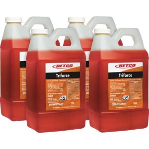 Betco Corporation  Disinfectant,Triforce,Conc,Fast Draw,2 Liter,4/CT,Orange