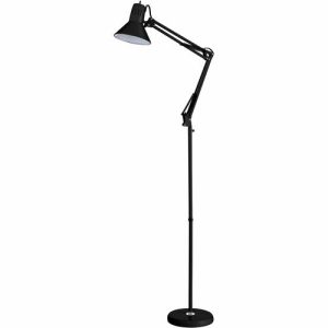 Bostitch (Stanley Bostitch)  Lamp,f/Floor,Swing Arm,72"H,BK