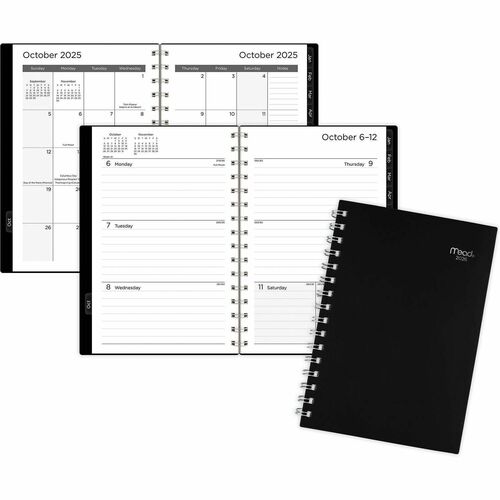 AT-A-GLANCE Planner,Wkly/Mthly,15Mths,Oct-Dec,5-1/2"x8-1/2"Page,BK