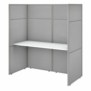 Bush Business Furniture  Workstation,Closed Panels,61"x30.51"x66.34",Pure White