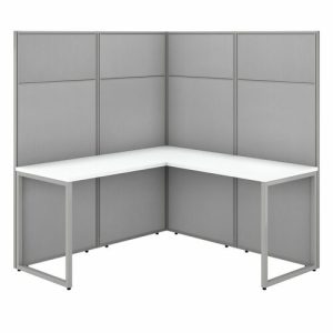 Bush Business Furniture  Workstation,L-Shaped,60"x60"x66.34",Pure White