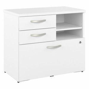 Bush Business Furniture  Storage Cabinet,3 Drawers,29.72"x16.93"x25.98",White