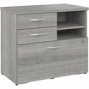 Bush Business Furniture  Storage Cabinet,3 Drawers,29.72"x16.93"x25.98",Platinum Gray