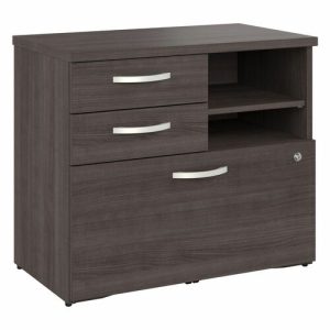 Bush Business Furniture  Storage Cabinet,3 Drawers,29.72"x16.93"x25.98",Storm Gray