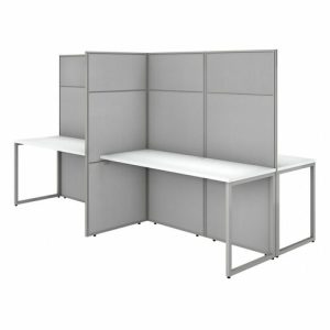 Bush Business Furniture  Workstation,4-Person,119.09"x60"x66.34",Mocha Cherry