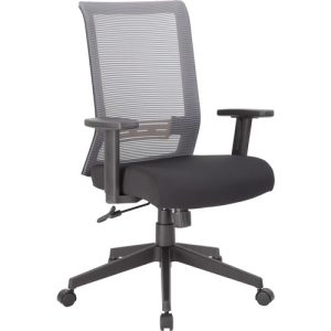 Boss Office Products  Task Chair, 26-1/2"Wx25-1/2"Lx42"H, BK/GY