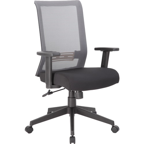 Boss Office Products Task Chair, 26-1/2"Wx25-1/2"Lx42"H, BK/GY