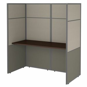 Bush Business Furniture  Workstation,Closed Panels,61"x30.51"x66.34",Mocha Cherry