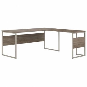 Bush Business Furniture  Desk,L-Shaped,w/Mod Panel,71"x71.34"x29.9",Modern, Hickory
