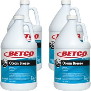 Betco Corporation  Deodorizer,Conc Liquid,Ocean Breeze,1 Gal,4/CT,Turquoise