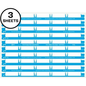 Avery  Labels,f/Dividers,Print/Apply,5-Tab,5/Set,30 Sets/PK,Clear