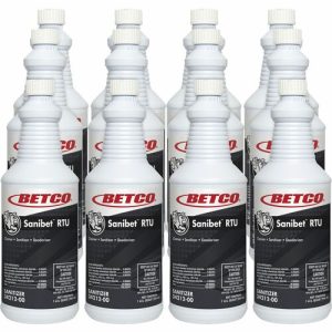 Betco Corporation  Cleaner/Sanitizer/Deodorizer, RTU, Sanibet, 32oz, 12/CT, YW