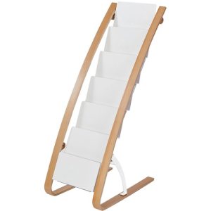 Alba, Inc  Literature Display,6 ABS Slots,13.4"x19.7"x36.6",WE/Natural