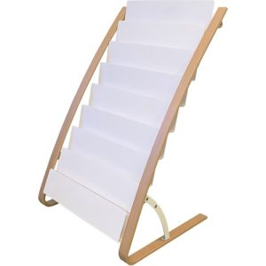 Alba, Inc  Literature Display,8 ABS Slots,22.8"x19.7"x36.6",WE/Natural