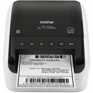 Brother  Label Printer,Direct Thermal,Wireless,6.7"x5.9"x8.7",MI