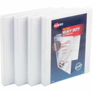 Avery  View Binder,DuraHinge&Edge,HvyDty,1/2"Cap,8-1/2"x11",White