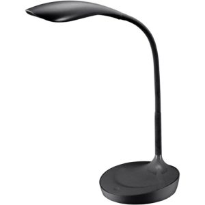 Bostitch (Stanley Bostitch)  Lamp,f/Desk,LED,Silicone Neck,Dimmer Function,BK