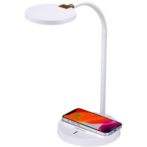 Bostitch (Stanley Bostitch)  Lamp,f/Desk,Wireless Charging,LED,Silicone Neck,WE