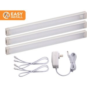 Bostitch (Stanley Bostitch)  Under Cabinet Lighting Kit,3 Bars,WarmWhite,9"L,GY