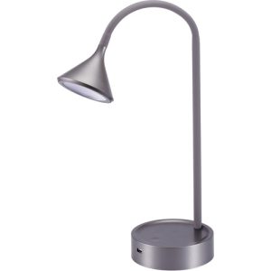 Bostitch (Stanley Bostitch)  Lamp,f/Desk,LED,Gooseneck,USB Port,5-Watt,GY