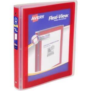 Avery  View Binder,1" Round Rings,175 Sht Cap,Letter-size,Red
