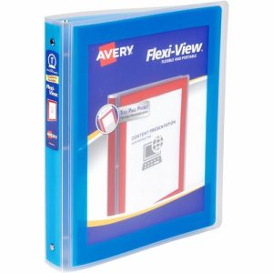 Avery  View Binder,1" Round Rings,175 Sht Cap,Letter-size,Blue