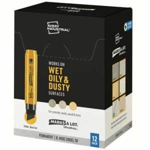 Avery Markers,Permanent,Industrial,Chisel,0.18mm,12/PK,Black